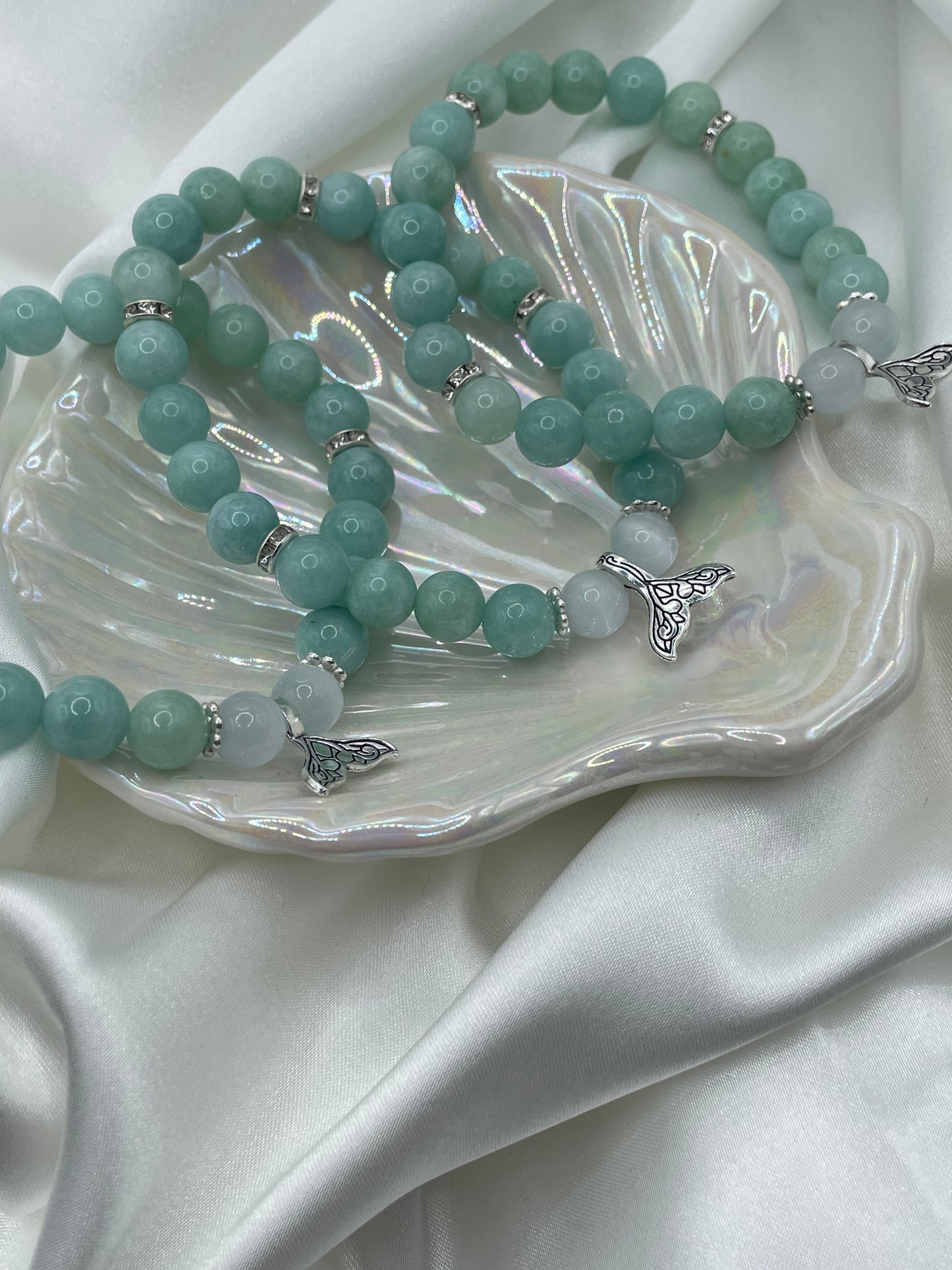 Emerald Jade Whale Tail Bracelets