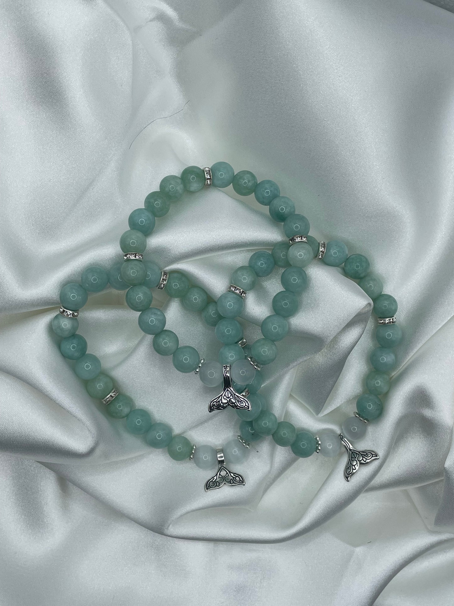 Emerald Jade Whale Tail Bracelets