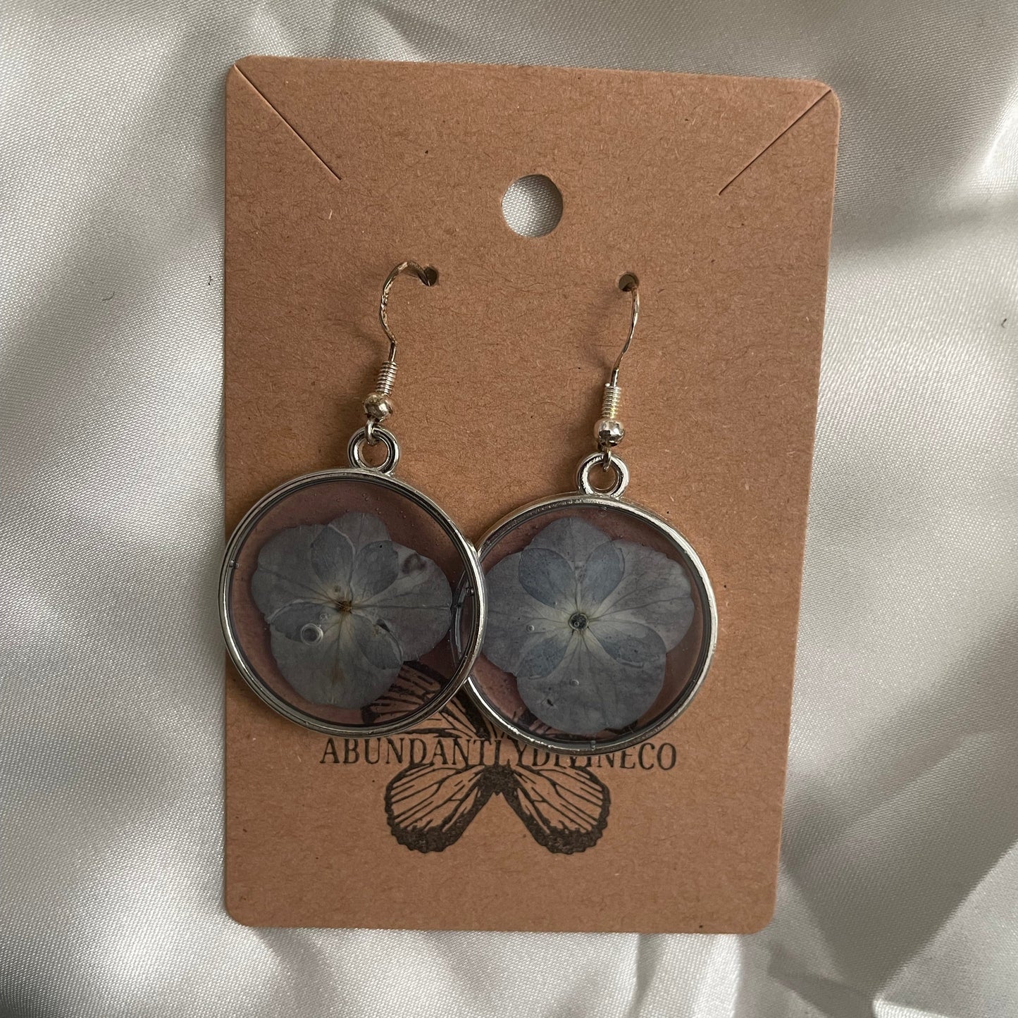 Forget Me Not Pressed Flower Earrings